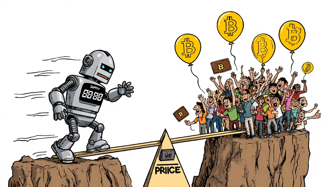 Схватка между &#039;Предложением&#039; и &#039;Спросом&#039; на качелях, где биткоин становится тяжелее, а альткоины падают.