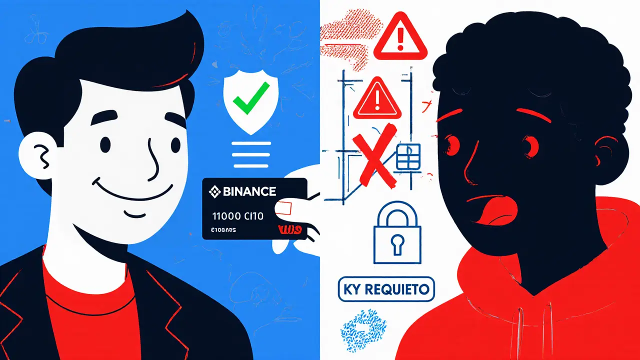 Сравнение безопасной покупки криптовалюты на лицензированной бирже и мошеннического сервиса.