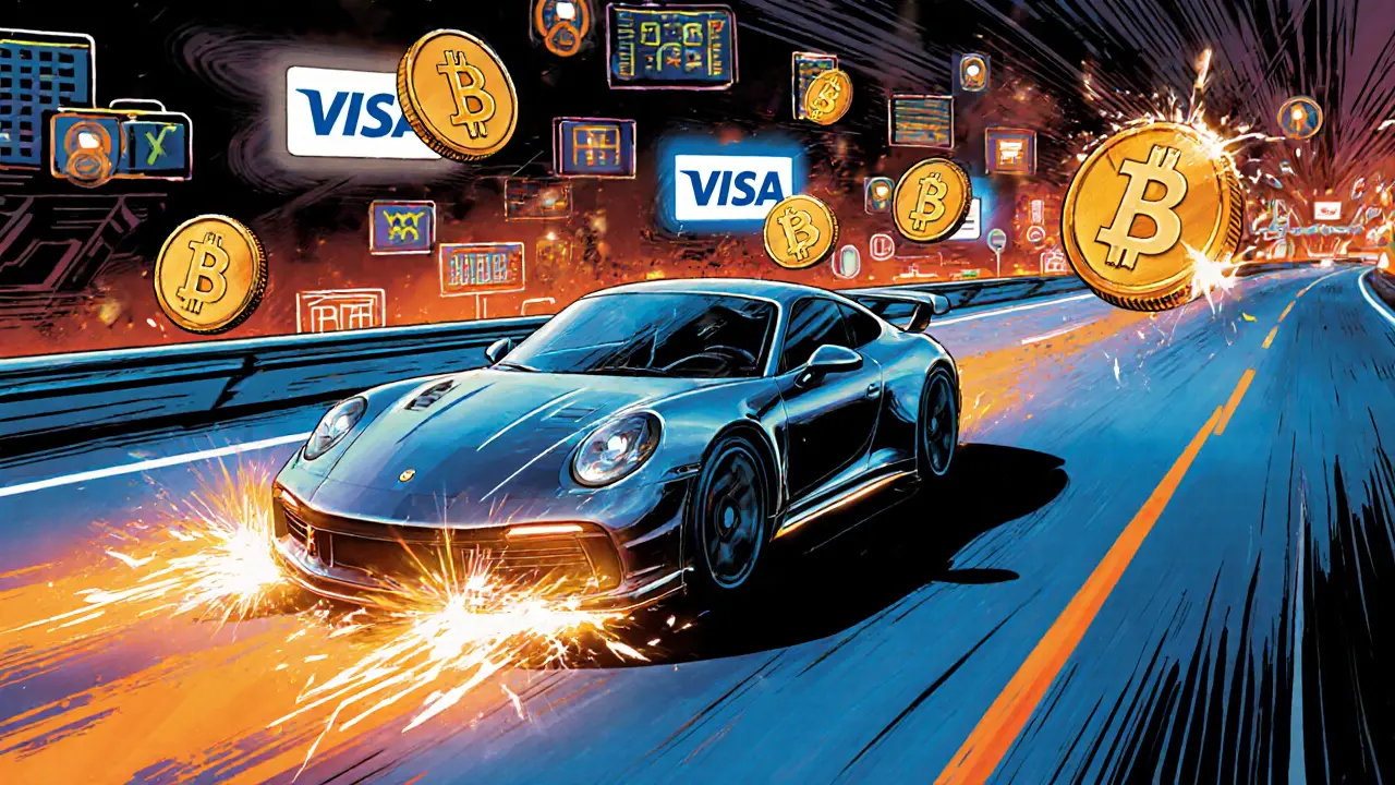 Солана — гоночный автомобиль на блокчейн-трассе, обгоняющий Visa.