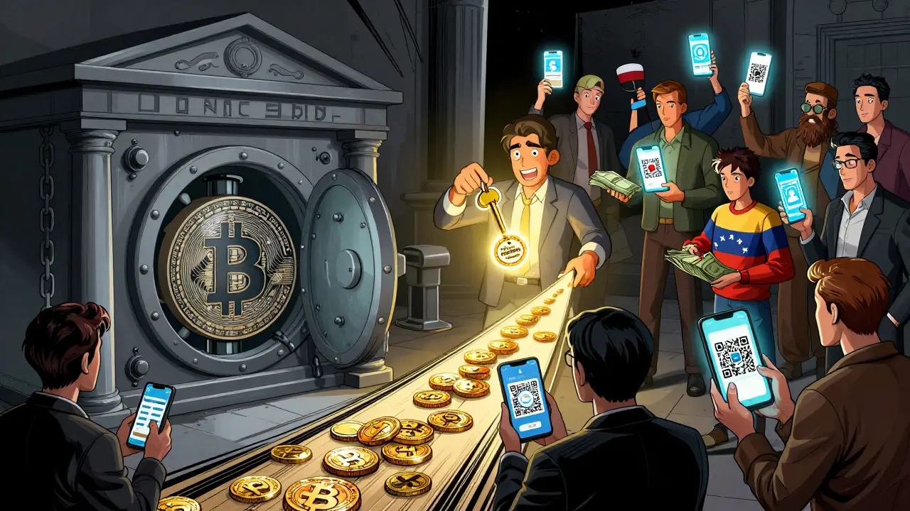 Люди по всему миру обходят банки, получая криптовалюту напрямую.