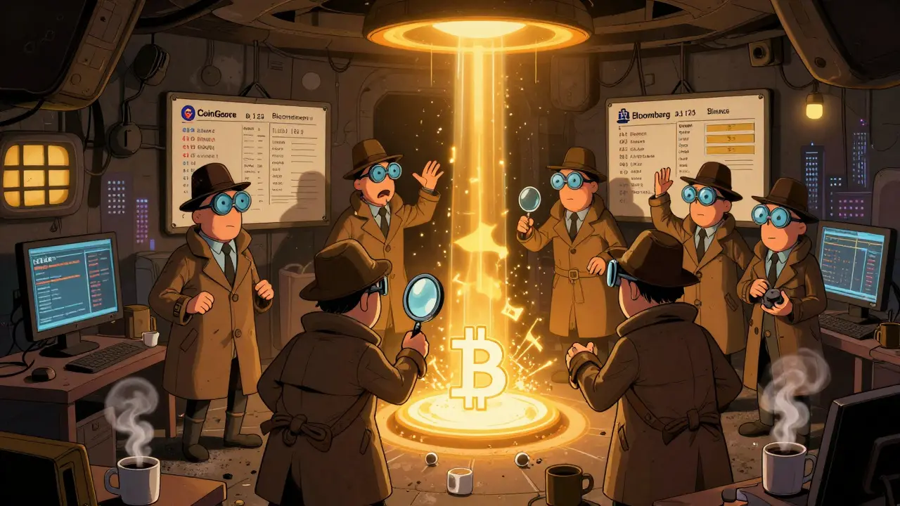 Детективы-ноды анализируют финансовые данные в подземной комнате, отбрасывая ложные значения.