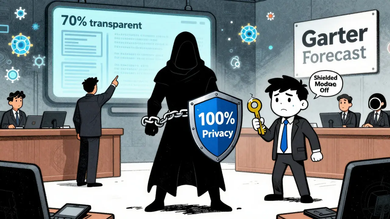 Monero и Zcash как персонажи в суде, сравниваются по уровню приватности.