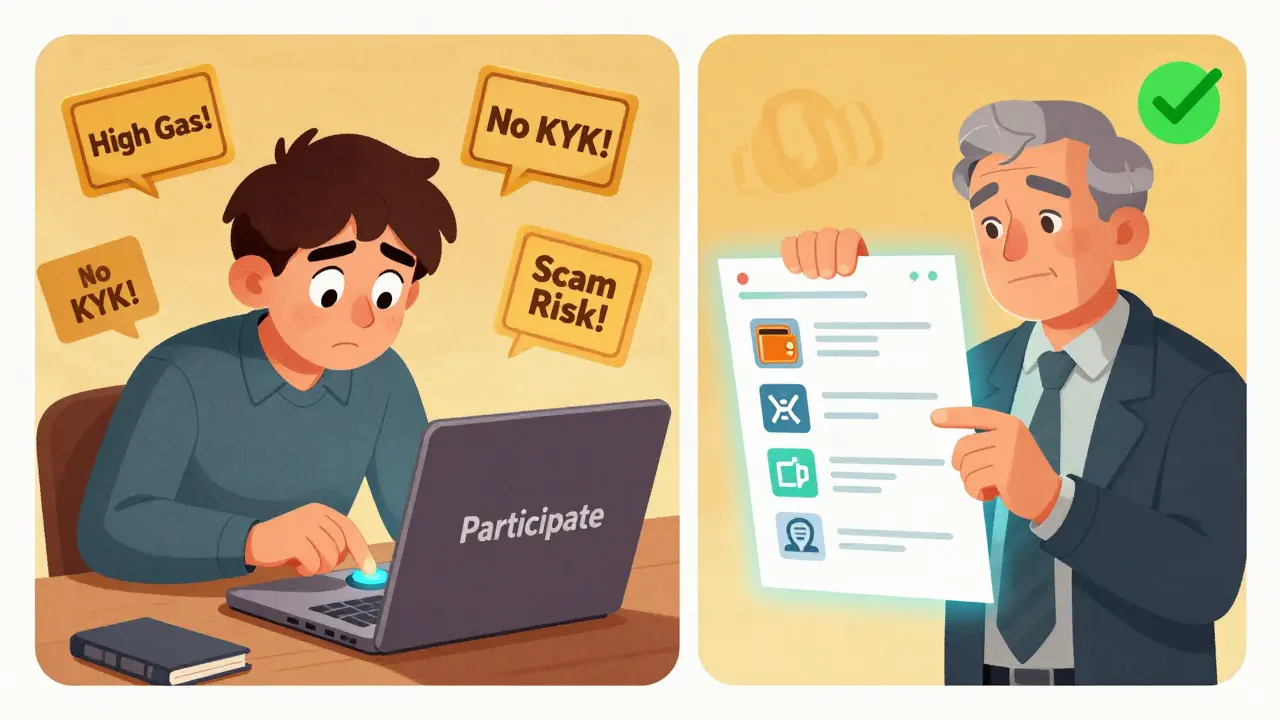 Новичок с тревогой нажимает кнопку участия, а опытный инвестор спокойно проверяет чек-лист для IDO.