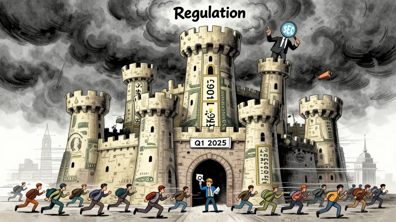 Замок из государственных облигаций США — резерв Tether — под угрозой регуляторов, но продолжает обслуживать тысячи трейдеров.