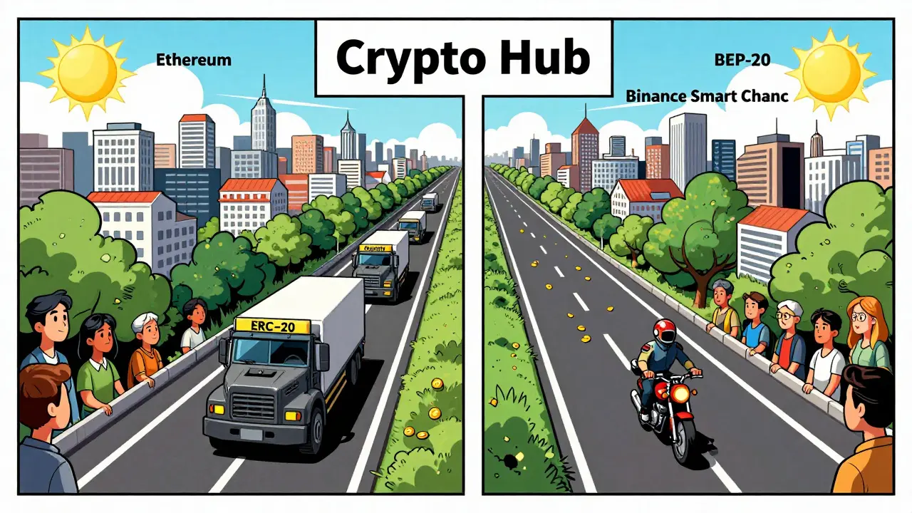 ERC-20 vs BEP-20: сравнение стандартов токенов в 2026 году