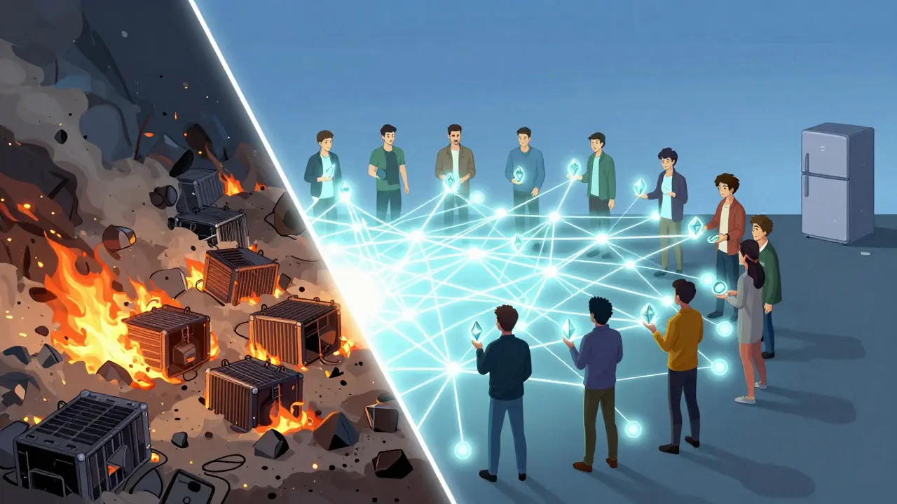 После слияния: стейкинг-валидаторы и резкое падение энергопотребления.